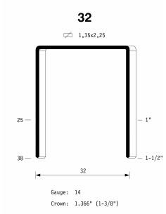 Agrafes carton type 32 JUMBO