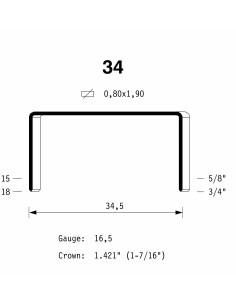 Agrafes carton type 34