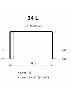 Agrafes carton type 34L