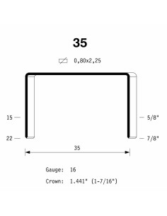 Agrafes carton type 35