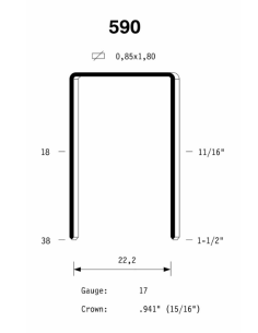 Agrafes carton type 590