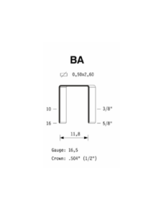 Agrafes carton type BA