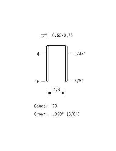 Agrafes fines type V