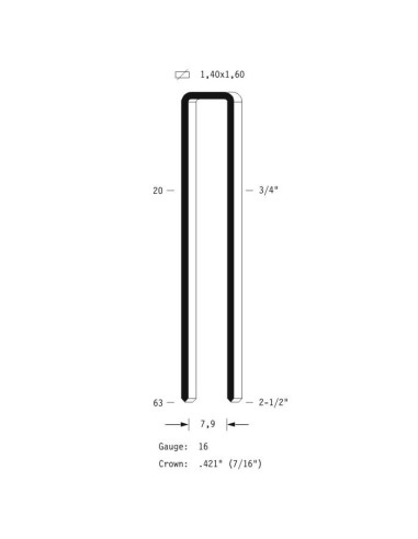 Agrafes lourdes type L