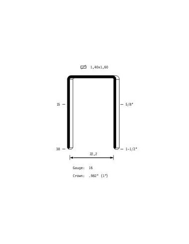 Agrafes lourdes type WC