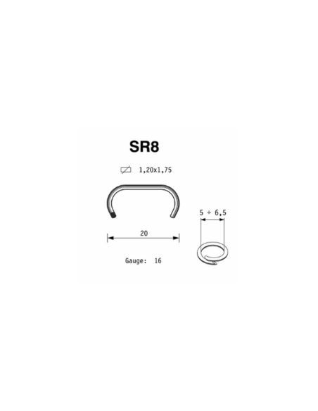 Agrafes spéciales type SR8