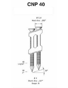 Pointes rouleaux 16° pour sabots et connecteurs type CNP
