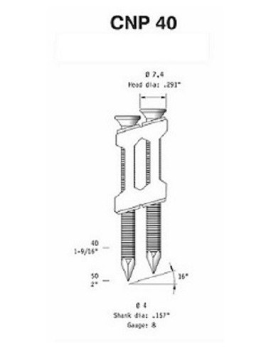Pointes rouleaux 16° pour sabots et connecteurs type CNP